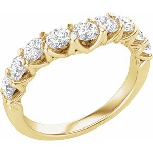 14K Yellow 1 CTW Lab-Grown Diamond Contour Band