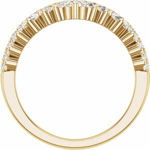 14K Yellow 1 CTW Lab-Grown Diamond Contour Band