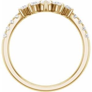 14K Yellow 3/4 CTW Lab-Grown Diamond Contour Band