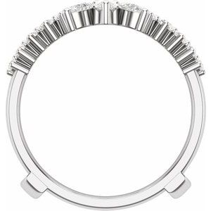 14K White 1 CTW Lab-Grown Diamond Ring Guard