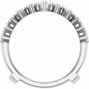 14K White 1 CTW Lab-Grown Diamond Ring Guard