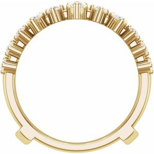 14K Yellow 1 CTW Lab-Grown Diamond Ring Guard