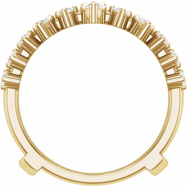 14K Yellow 1 CTW Lab-Grown Diamond Ring Guard