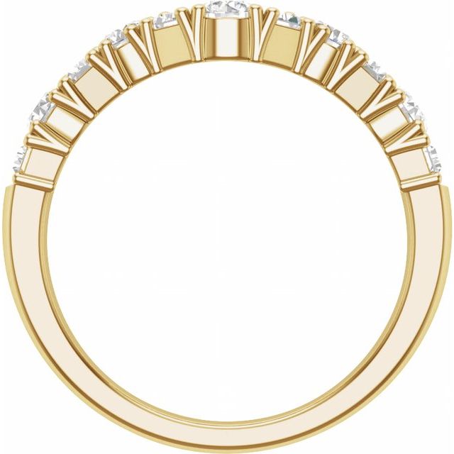 14K Yellow 1 CTW Lab-Grown Diamond Contour Band