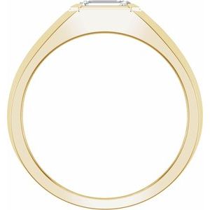 14K Yellow 1 CT Lab-Grown Diamond Band