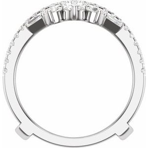 14K White 1 1/5 CTW Lab-Grown Diamond Ring Guard