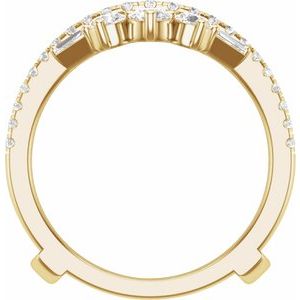 14K Yellow 1 1/5 CTW Lab-Grown Diamond Ring Guard