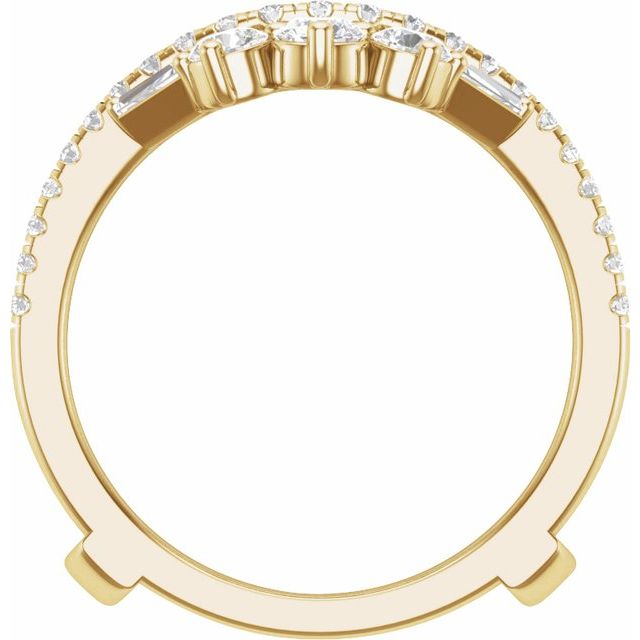 14K Yellow 1 1/5 CTW Lab-Grown Diamond Ring Guard