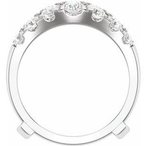 14K White 1 1/2 CTW Lab-Grown Diamond Ring Guard