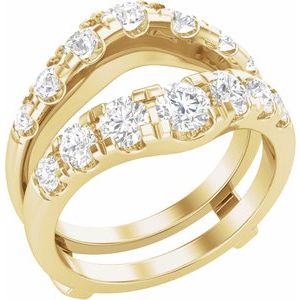 14K Yellow 1 1/2 CTW Lab-Grown Diamond Ring Guard