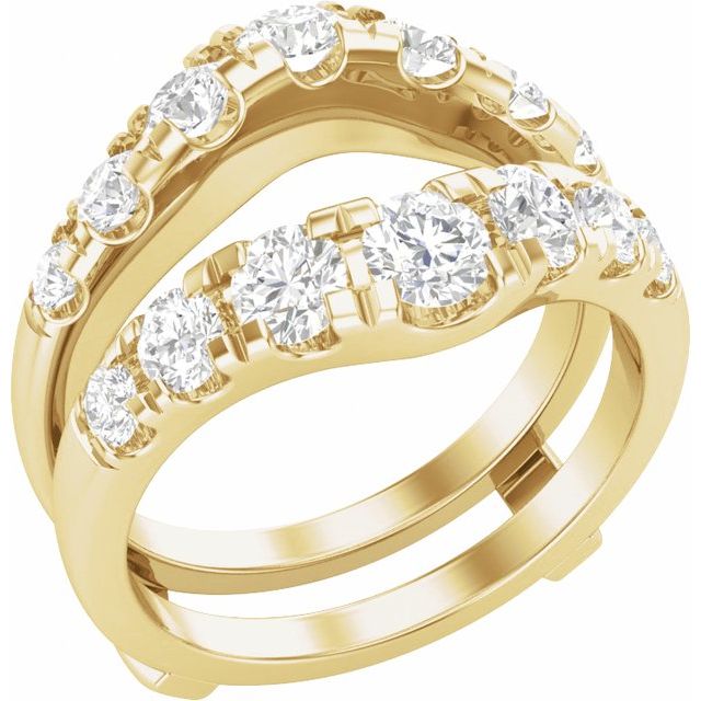 14K Yellow 1 1/2 CTW Lab-Grown Diamond Ring Guard