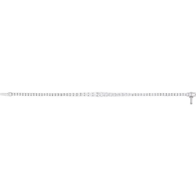 14K White 6 CTW Lab-Grown Diamond Line 7" Bracelet