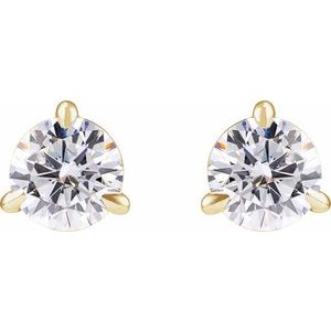 14K Yellow 1 CTW Lab-Grown Diamond Cocktail-Style Stud Earrings