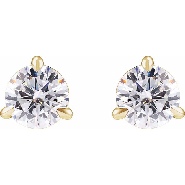 14K Yellow 1 CTW Lab-Grown Diamond Cocktail-Style Stud Earrings