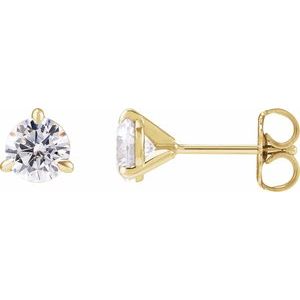 14K Yellow 1 CTW Lab-Grown Diamond Cocktail-Style Stud Earrings