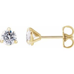 14K Yellow 3/4 CTW Lab-Grown Diamond Cocktail-Style Stud Earrings