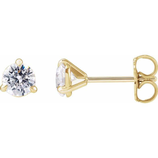 14K Yellow 3/4 CTW Lab-Grown Diamond Cocktail-Style Stud Earrings