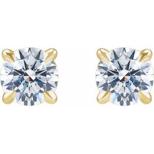 14K Yellow 1 CTW Lab-Grown Diamond Cocktail-Style Stud Earrings