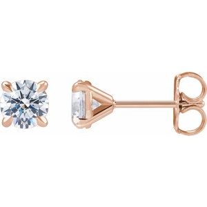 14K Rose 1 CTW Lab-Grown Diamond Cocktail-Style Stud Earrings