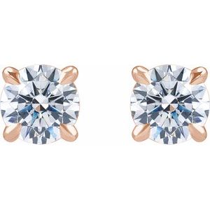 14K Rose 1 CTW Lab-Grown Diamond Cocktail-Style Stud Earrings