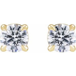 14K Yellow 3/4 CTW Lab-Grown Diamond Cocktail-Style Stud Earrings