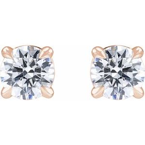 14K Rose 3/4 CTW Lab-Grown Diamond Cocktail-Style Stud Earrings