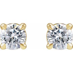 14K Yellow 1/2 CTW Lab-Grown Diamond Cocktail-Style Stud Earrings