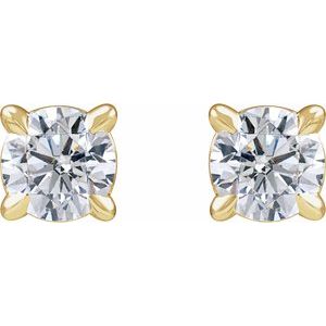 14K Yellow 1/3 CTW Lab-Grown Diamond Cocktail-Style Stud Earrings