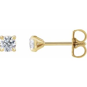 14K Yellow 1/3 CTW Lab-Grown Diamond Cocktail-Style Stud Earrings