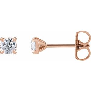 14K Rose 1/3 CTW Lab-Grown Diamond Cocktail-Style Stud Earrings
