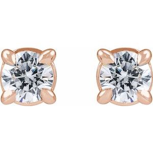14K Rose 1/4 CTW Lab-Grown Diamond Cocktail-Style Stud Earrings