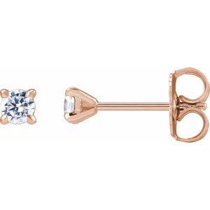 14K Rose 1/5 CTW Lab-Grown Diamond Cocktail-Style Stud Earrings