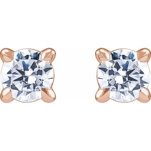 14K Rose 1/5 CTW Lab-Grown Diamond Cocktail-Style Stud Earrings