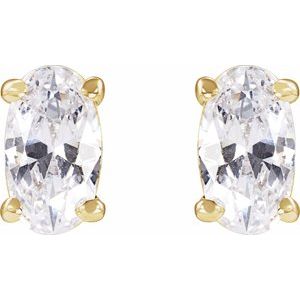 14K Yellow 1/2 CTW Lab-Grown Diamond Stud Earrings