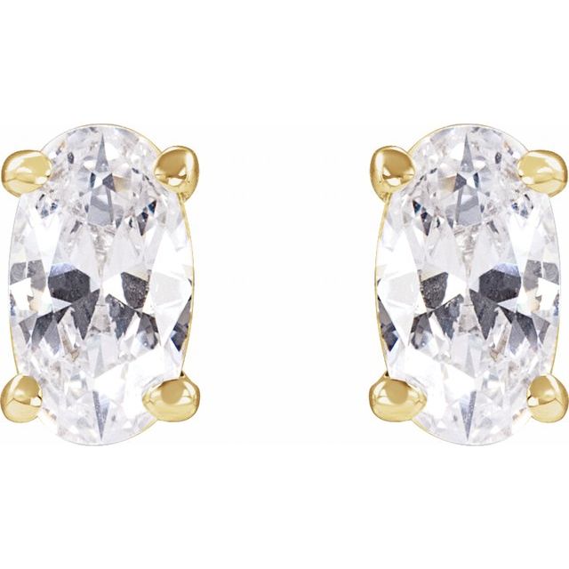 14K Yellow 1/2 CTW Lab-Grown Diamond Stud Earrings