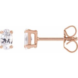 14K Rose 1/2 CTW Lab-Grown Diamond Stud Earrings