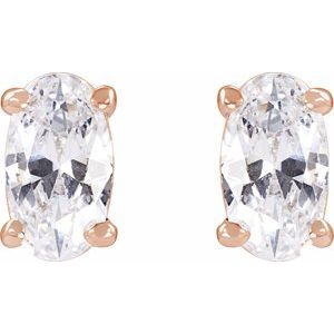 14K Rose 1/2 CTW Lab-Grown Diamond Stud Earrings