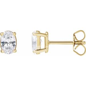 14K Yellow 1 CTW Lab-Grown Diamond Stud Earrings