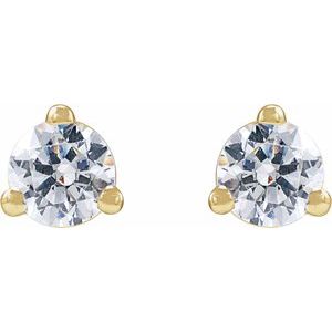 14K Yellow 1/5 CTW Lab-Grown Diamond Stud Earrings