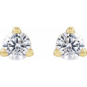 14K Yellow 1/6 CTW Lab-Grown Diamond Stud Earrings