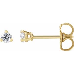 14K Yellow 1/6 CTW Lab-Grown Diamond Stud Earrings