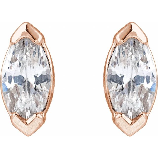 14K Rose 1/6 CTW Lab-Grown Diamond Stud Earrings