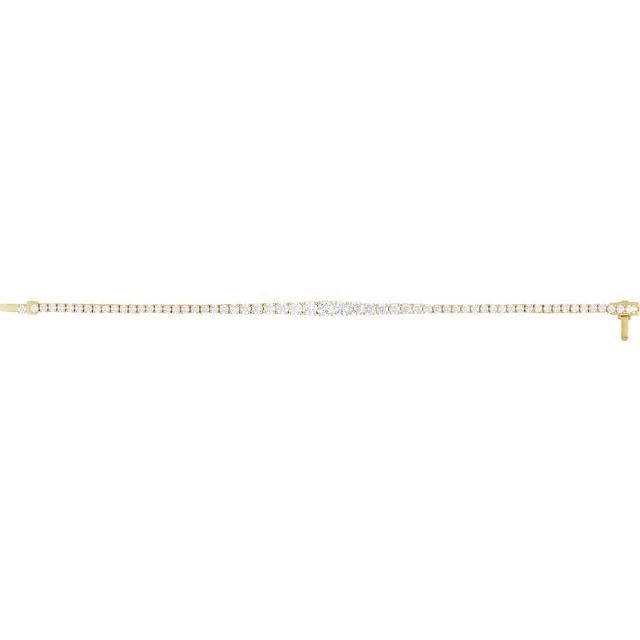 14K Yellow 6 CTW Lab-Grown Diamond Line 7" Bracelet