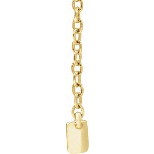 14K Yellow 3/8 CTW Lab-Grown Diamond Bar 16-18" Necklace