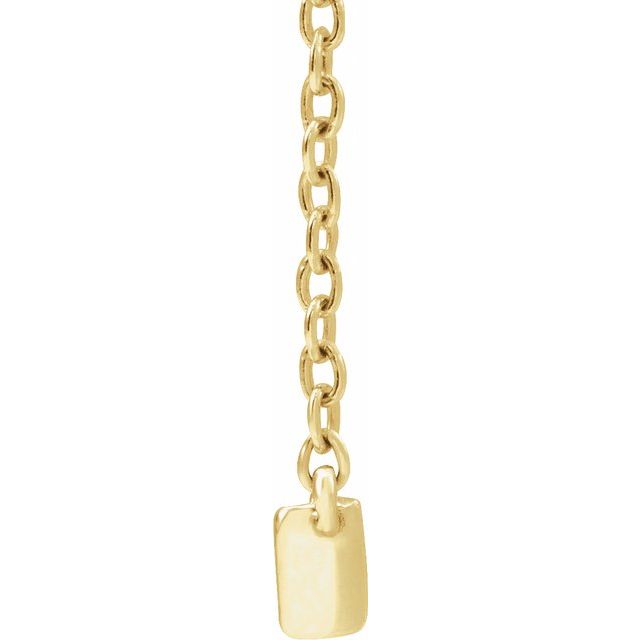 14K Yellow 3/8 CTW Lab-Grown Diamond Bar 16-18" Necklace