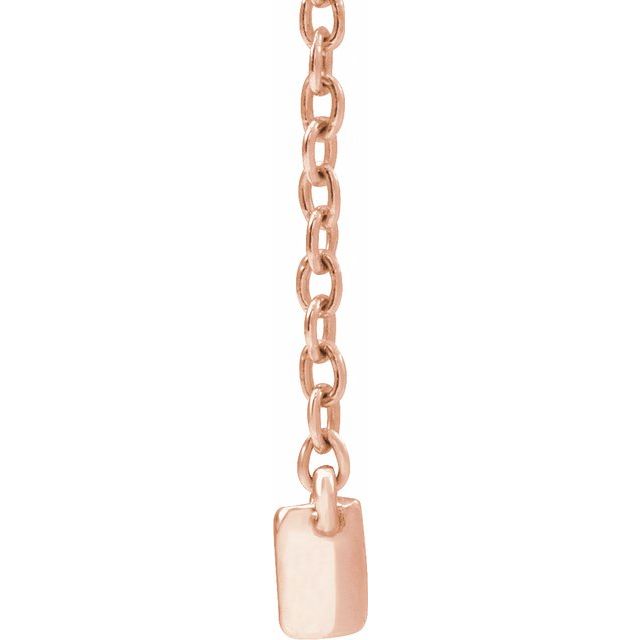 14K Rose 3/8 CTW Lab-Grown Diamond Bar 16-18" Necklace