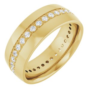 14K Yellow 1/2 CTW Lab-Grown Diamond Band