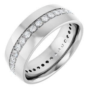 14K White 1/2 CTW Lab-Grown Diamond Band