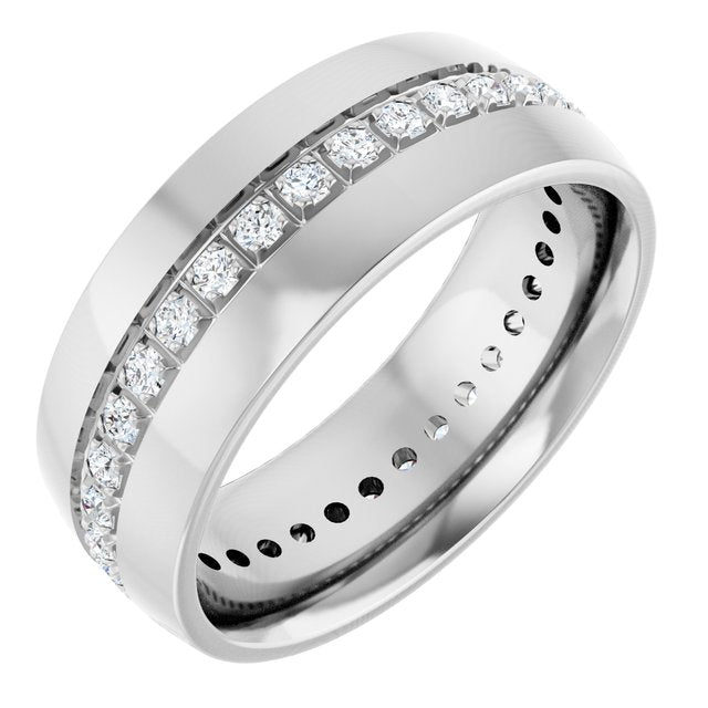 14K White 1/2 CTW Lab-Grown Diamond Band