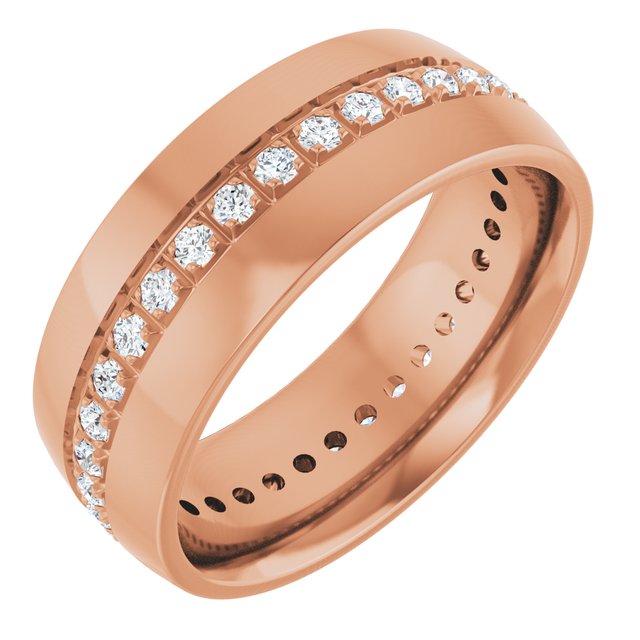 14K Rose 1/2 CTW Lab-Grown Diamond Band